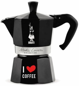 Bialetti - Кафеварка Mока Express BLACK 6Ч, "I Love Coffee"