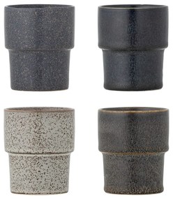 Кафяви глинени чаши в комплект от 4 бр. за еспресо 150 ml Ewan – Bloomingville