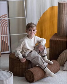 Кафява детска възглавница за диван от рипсено кадифе Roll – Wigiwama