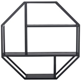 Черен двуетажен метален рафт Seaford - Actona