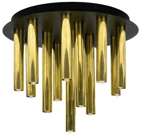 Таванна лампа с метален абажур в черно и златисто 35x29 cm Gocce - Markslöjd
