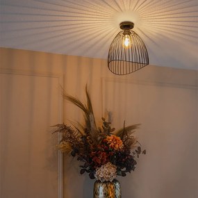 Дизайнерски таванна лампа черна 29 см - Pua