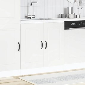 853447 vidaXL Шкаф за мивка, Kalmar, бял, 80x46x81,5 см, инженерно дърво