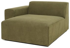 Модул за диван от зелен велур (ляв ъгъл) Sting - Scandic