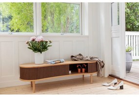 Масичка за телевизор в дъбов декор в естествено кафяво 140x40 cm Audacious - UMAGE