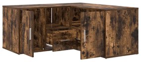 3307823 vidaXL Ъглов шкаф, опушен дъб, 160x40x45 см, инженерно дърво