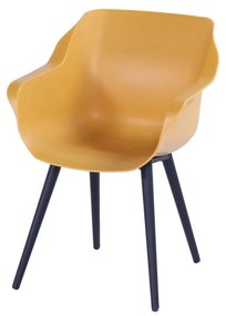 Пластмасови градински столове в цвят охра и жълто в комплект от 2 броя Sophie Studio - Hartman