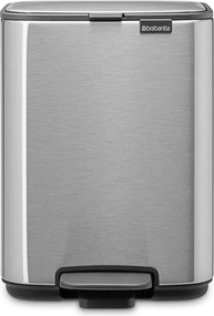 Кош за боклук Brabantia Bo Pedal 1010141, 4 л, Леко затваряне, Противоплъзгаща основа, Устойчив на пръстови отпечатъци, Инокс/Мат