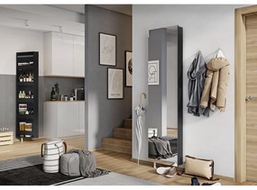 Антрацитен шкаф за коридор 50x195x18 cm Rotary – Germania