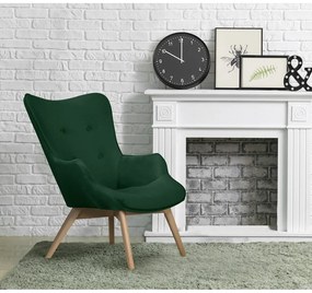 Тъмнозелено кадифено кресло Niko – Ropez