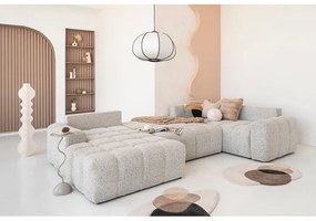 Бежов разтегателен модулен ъглов диван с място за съхранение (десен ъгъл) Lulu – Miuform