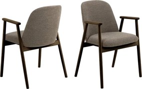 РОДЭРИЦ Кафяво Таупе (Монза 40)/рамка от лакиран опушен дъб (цвят орех) - ДЪРВЕН СТОЛ БУКЛЕ ЗА ВСЕКИДНЕВНА ТРАПЕЗАРИЯ КУХНЯ