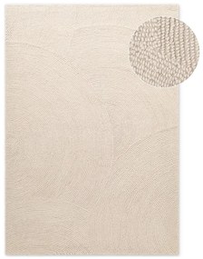 Ръчно изработен вълнен килим в светло естествен цвят 80x150 cm Eleni Natural White – Hanse Home