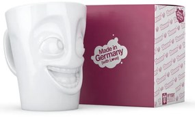 Бяла порцеланова чаша с дръжка и усмивка , обем 350 ml - 58products