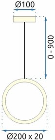 Висяща LED лампа G112-CP Gold