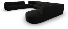 Черен ъгъл U-образен диван, ляв ъгъл Shane - Micadoni Home