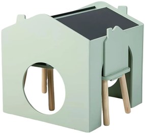 GINGER HOME К-кт дървена маса с 2 столчета КЪЩИЧКА MINT