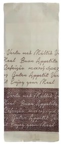Хартиен джоб за прибори със салфетка и декор "BON APPETIT"/LINO MARRONE БЕЖОВО 11x25см (BB109M)-ПАКЕТ 125бр LUNI PAPER