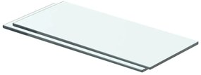3051552 vidaXL Рафтове, 2 бр, панели прозрачно стъкло, 40x12 см