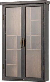 Черна висяща витрина от масивна ела 50x80x14 cm Hazem – Bloomingville