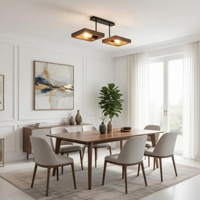 Плафон ТИЕРА, орех, 2xE27