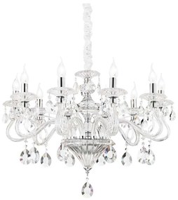 Ideal Lux - Кристален пендел NEGRESCO 10xE14/28W/230V Ø 85 см прозрачен