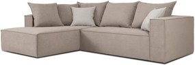 Ъглов диван Opalin-Бежово-Ляво