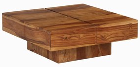246250 vidaXL Маса за кафе, 80x80x30 см, акациева дървесина масив