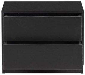 Черен TV комплект от масивен бор 206x40 cm Finca – WOOOD