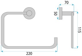 Закачалка за баня 5610 Leo Chrome