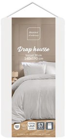 Бял чаршаф 140x190 cm Linella – douceur d'intérieur