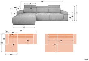 Разтегателен ъглов диван Сорело
