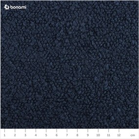 Тъмносин разтегателен ъглов диван от букле (ляв ъгъл) Jodie – Micadoni Home