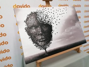 Картина на платно – Абстрактно лице във формата на дърво