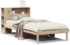 3321559 vidaXL Легло с рафтове за книги, без матрак, 75x190 см, бор масив