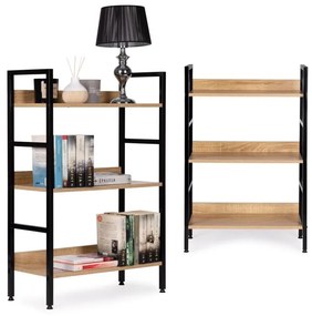 Стабилен рафт с 3 рафта - комбинация от метал и дърво 93 x 60 x 27,5 cm