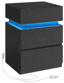 Нощно шкафче с подсветка SMARTIE черно