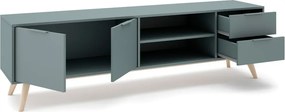 Маса за телевизор сиво-зелена 180x53x40 cm Pisco – Marckeric