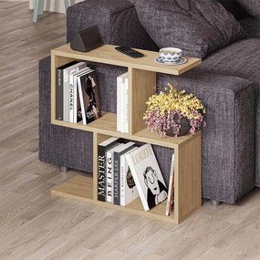 Homemania меламинов страничен масичка в дъбов цвят 60x20x60см.