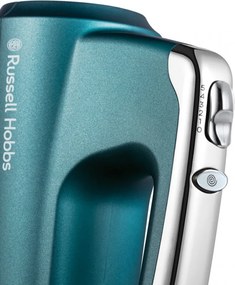 Ръчен миксер Russell Hobbs Swirl 25891-56, 350W, 5 скорости, Турбо, Бутон за приставки, High Performance Helix Beater, Без BPA, Тюркоаз