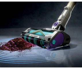 Вертикална прахосмукачка Shark IP3251EUT, 380W, 0.7 л, PowerDetect, Чупещо се рамо, Автономия 70 минути, Сив/Лилав