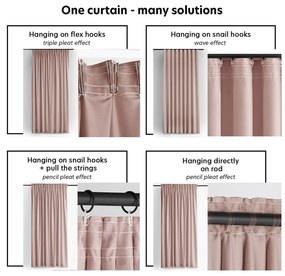 Светлорозова затъмняваща завеса 200x270 cm Velto – Filumi