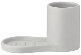 Светлосива стойка за перилни препарати от каменна керамика Piro – Blomus