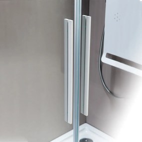 Кабина Devon Flow Corner Entry-100 x 80 см.-Бял