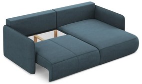 Син разтегателен ъглов диван с място за съхранение (десен ъгъл) Nanea – Makamii