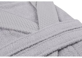 Сив памучен халат за баня размер M Cappa - Foutastic