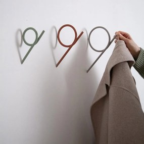 Оранжева стенна стоманена кука Tuba – Spinder Design