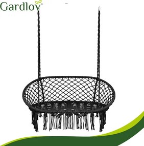 Двойна градинска люлка тип щъркелово гнездо Gardlov – Черна