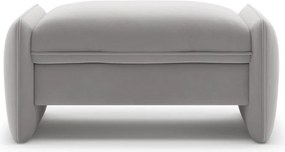 Светлосива кадифена табуретка Georgia – Micadoni