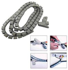 Органайзер за Кабели EDM Сив полипропилен 2 m x 25 mm